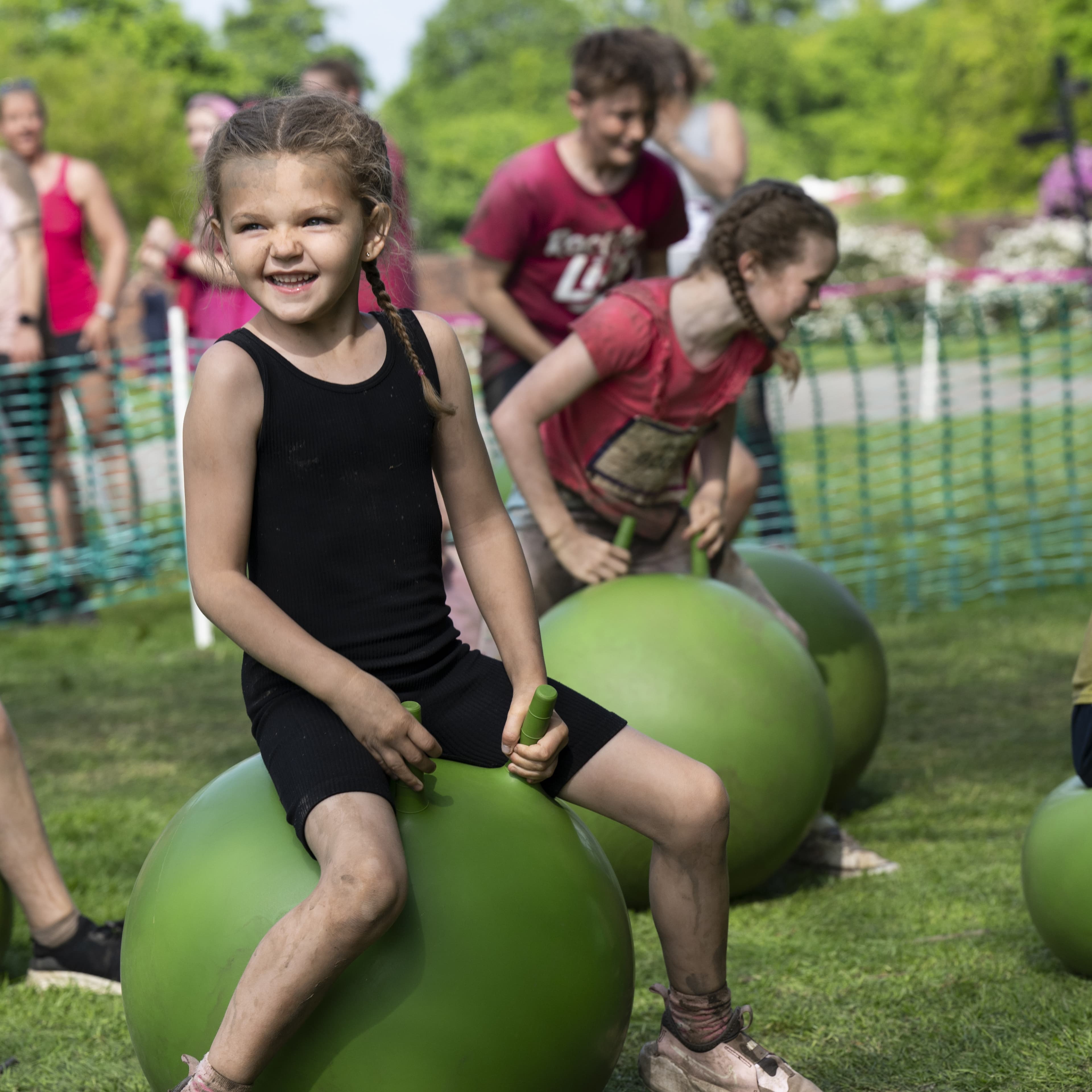 Pretty muddy fundraiser on bouncing ball.